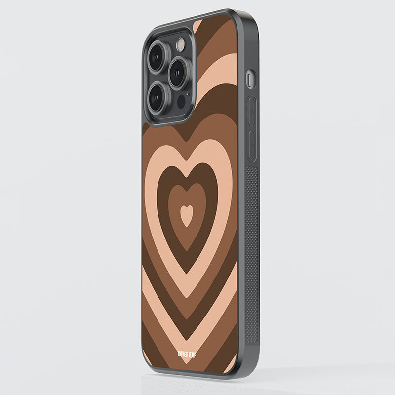 Coffee Hearts Glass Case