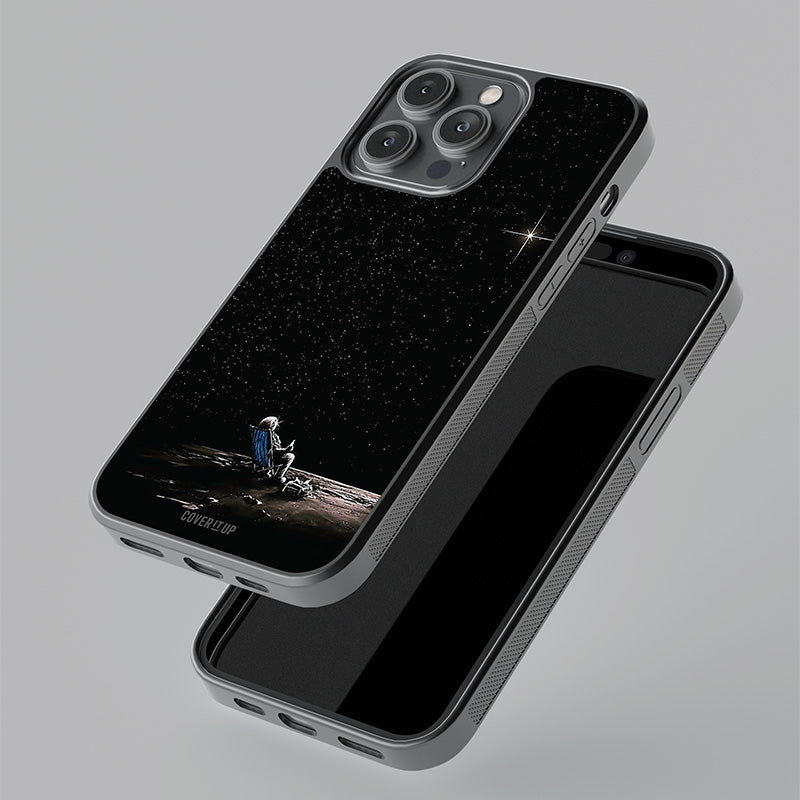 Chilling Astronaut Glass Case