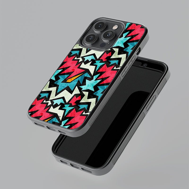 Abstract Lines Polka Glass Case
