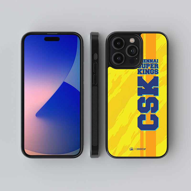 Official Chennai Super Kings Super Bold Letter Glass Case