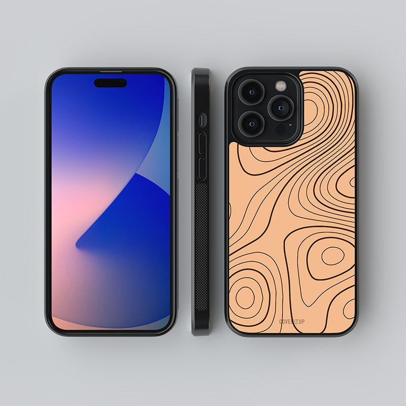 Cream Topography Glass Case