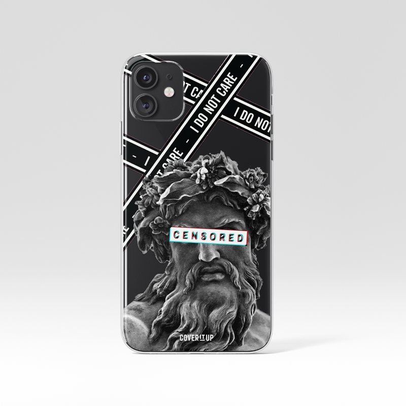Censored Greek Statue Clear Silicone Case