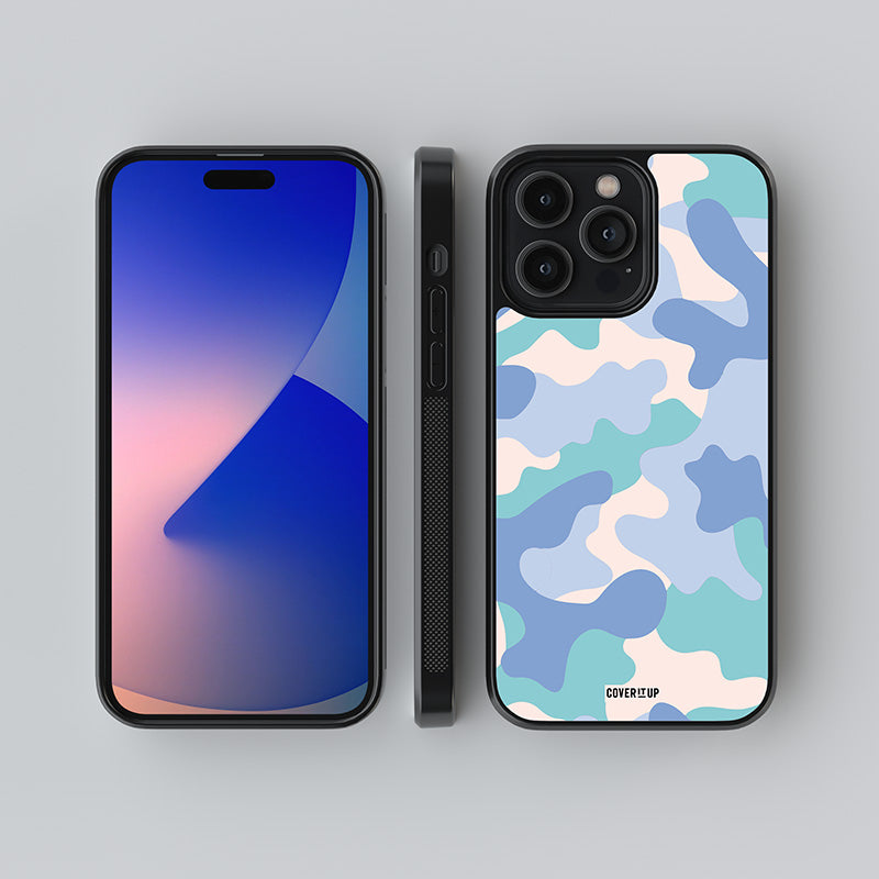Coral Camo Glass Case