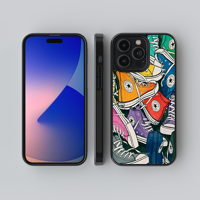 Converse Shoes Glass Case