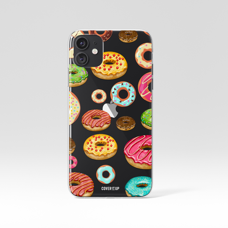 Donut Pattern Clear Silicone Case