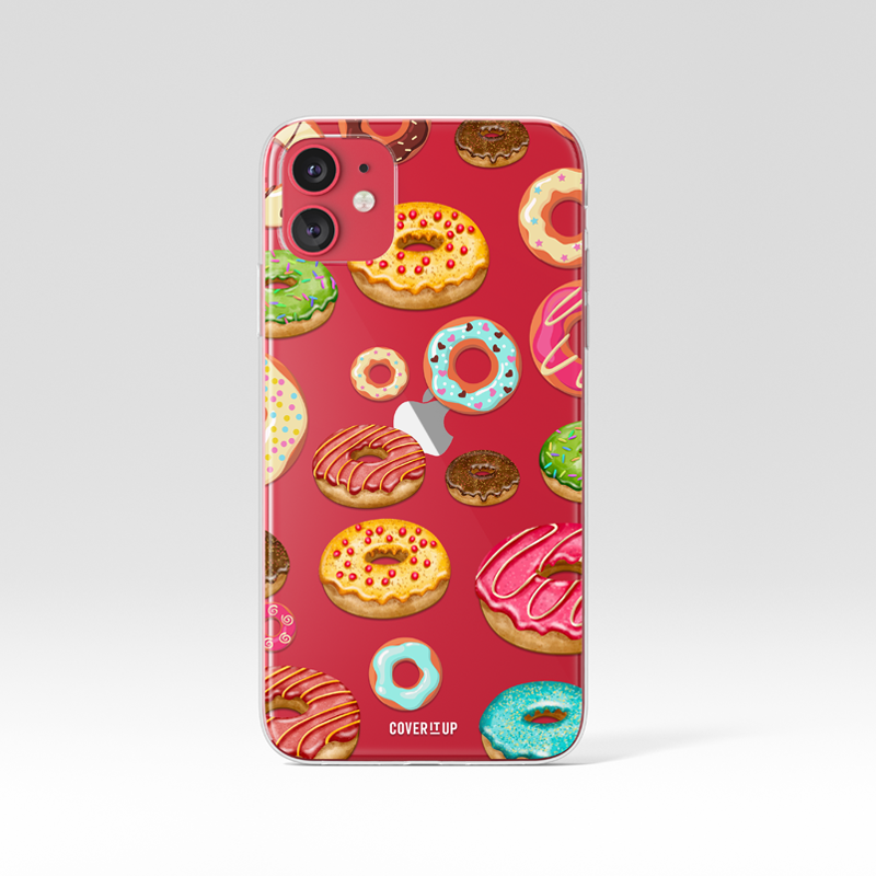 Donut Pattern Clear Silicone Case