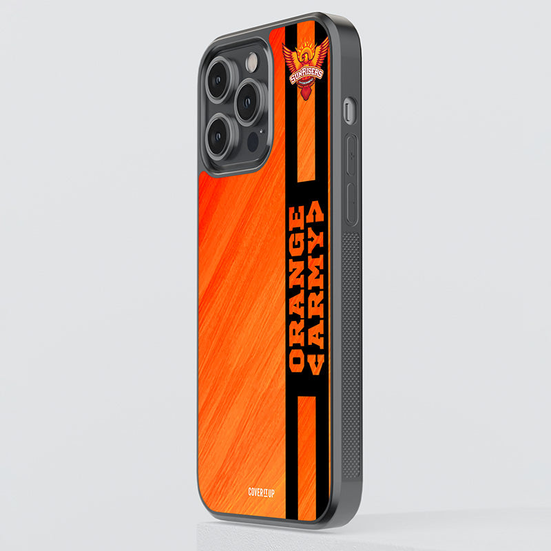 Official Sunrisers Hyderabad Orange Fandom Glass Case