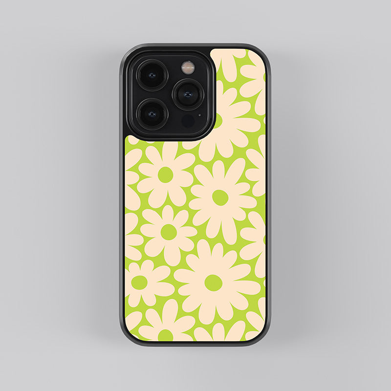 Official Green Flower Power Glass Case