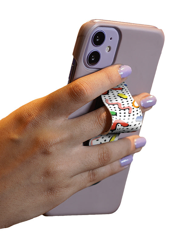 Memphis Pattern Slider Phone Grip