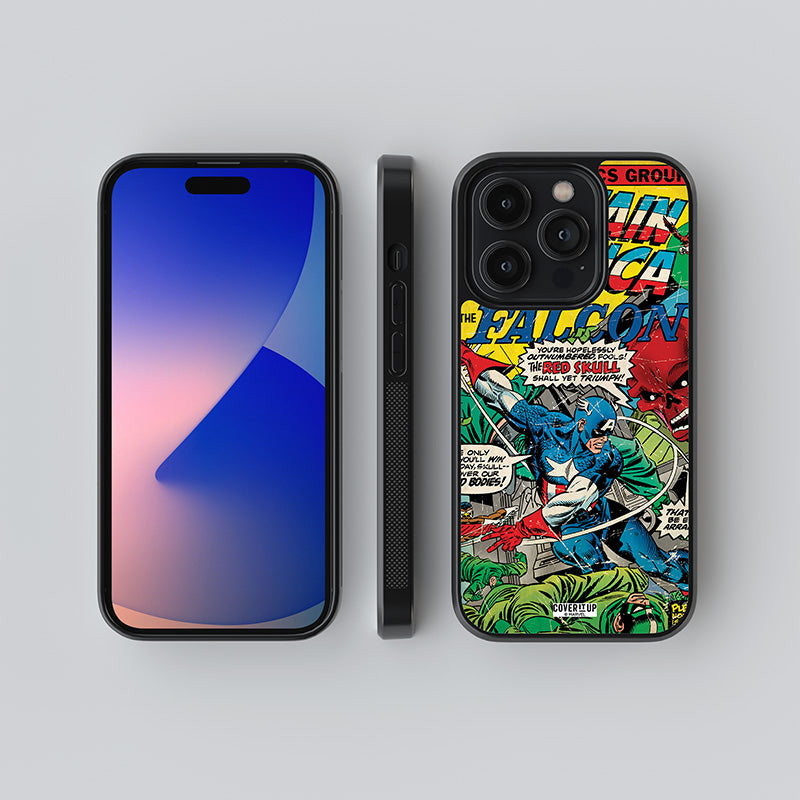 Official Marvel Captain America And The Falcon Glass Case