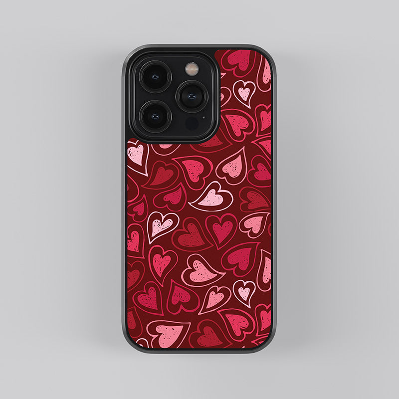 Love Hearts Glass Case