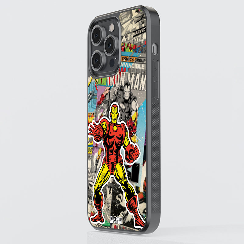 Official Marvel Vintage Iron Man Glass Case
