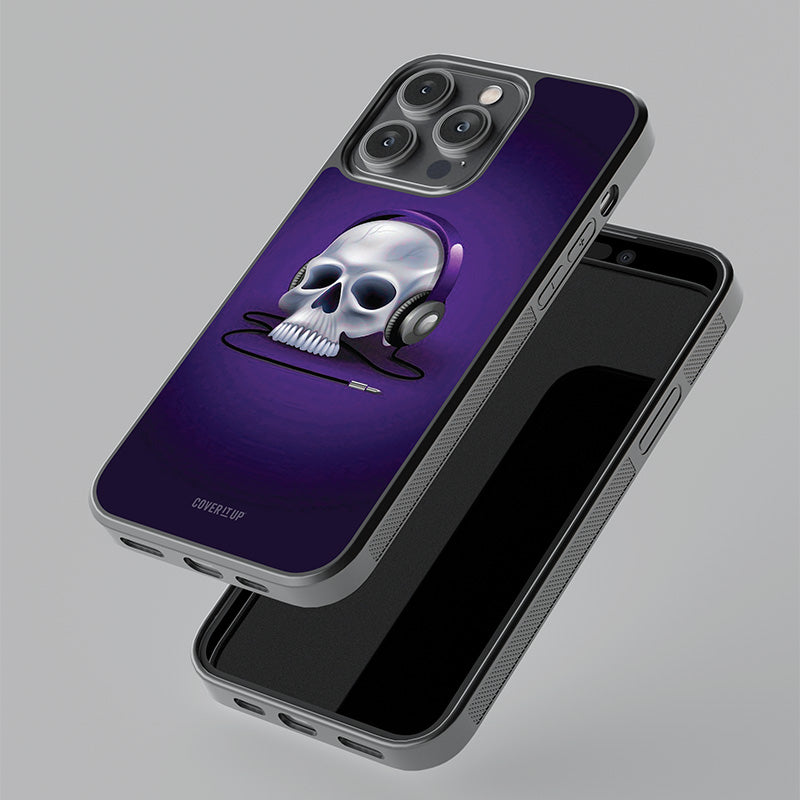 Musical Skull Glass Case