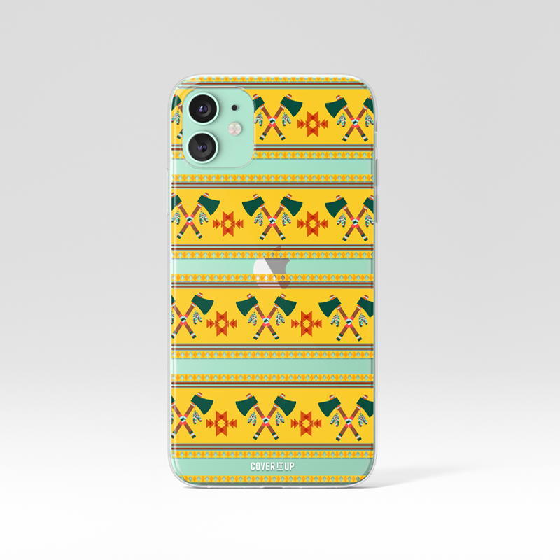 Indian Apache Pattern Clear Silicone Case