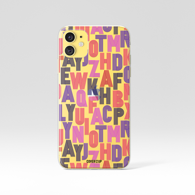 Letters Mess Clear Silicone Case