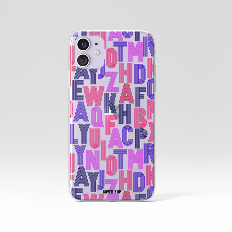 Letters Mess Clear Silicone Case