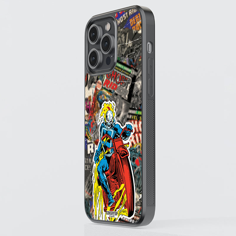 Official Marvel Vintage Ghost Rider Glass Case