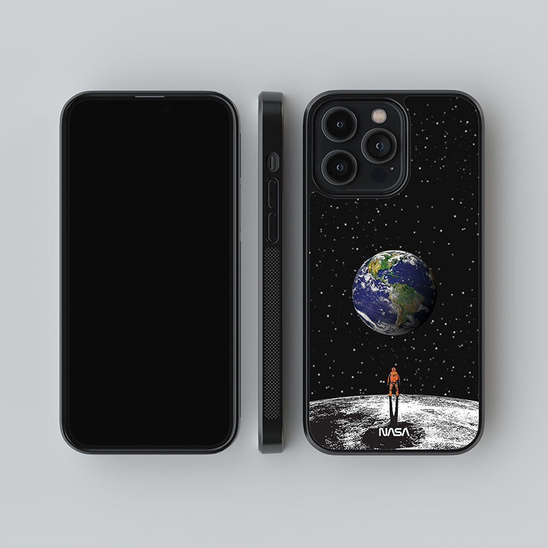 NASA Man On The Moon Glass Case