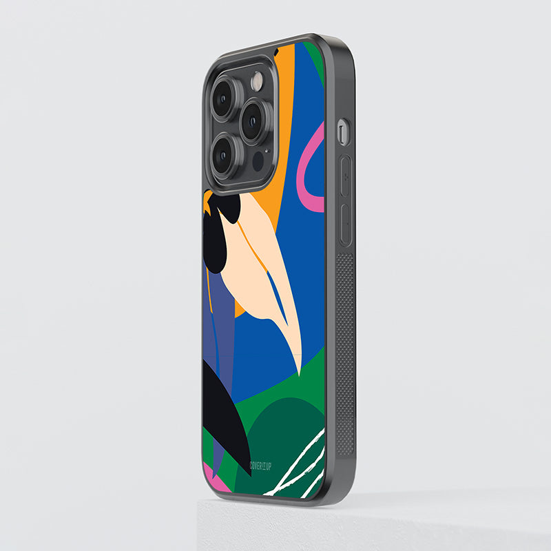 Tropical Abstract Glass Case