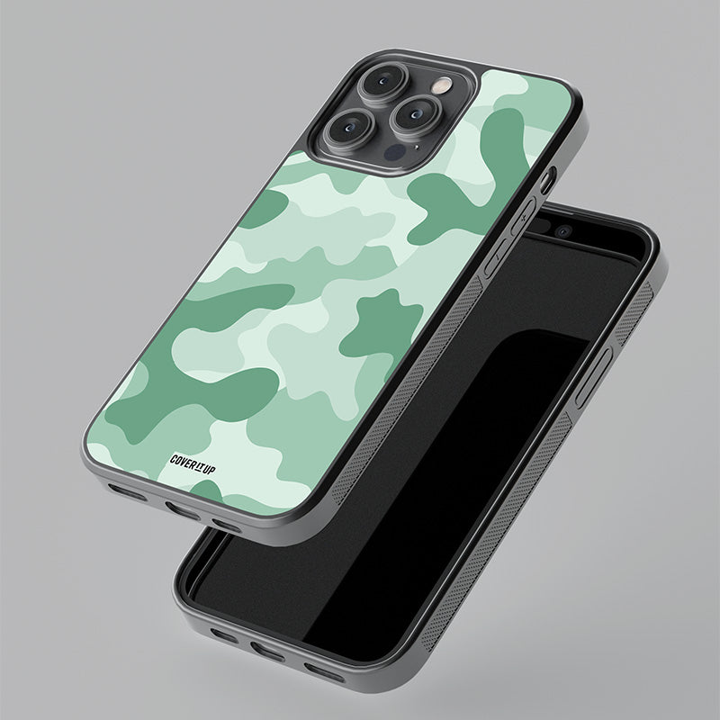 Mint Camo Glass Case