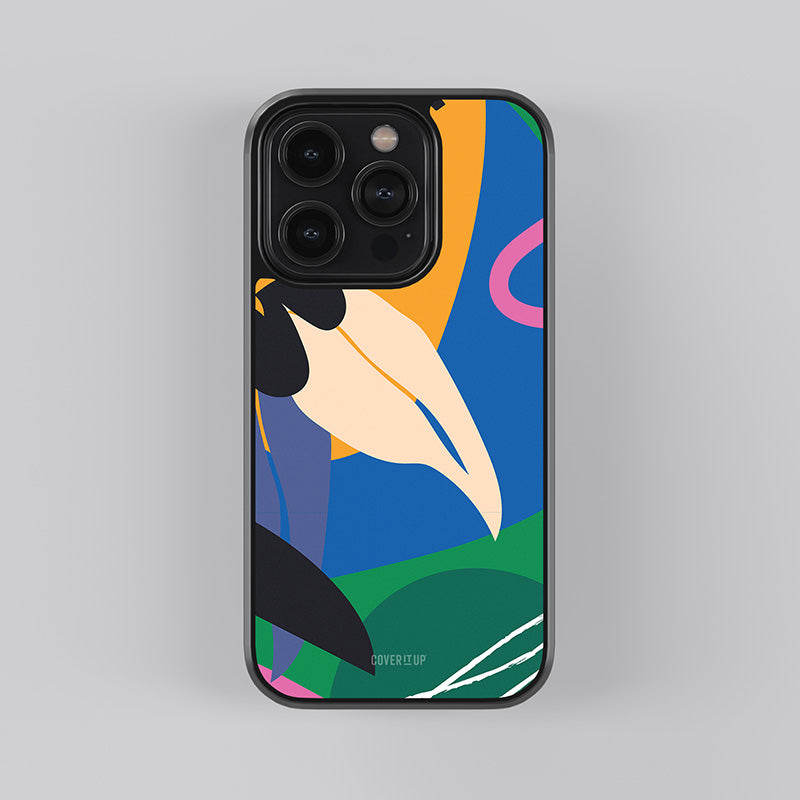 Tropical Abstract Glass Case