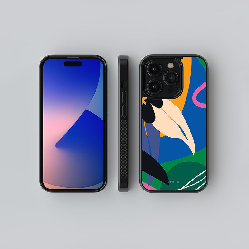 Tropical Abstract Glass Case