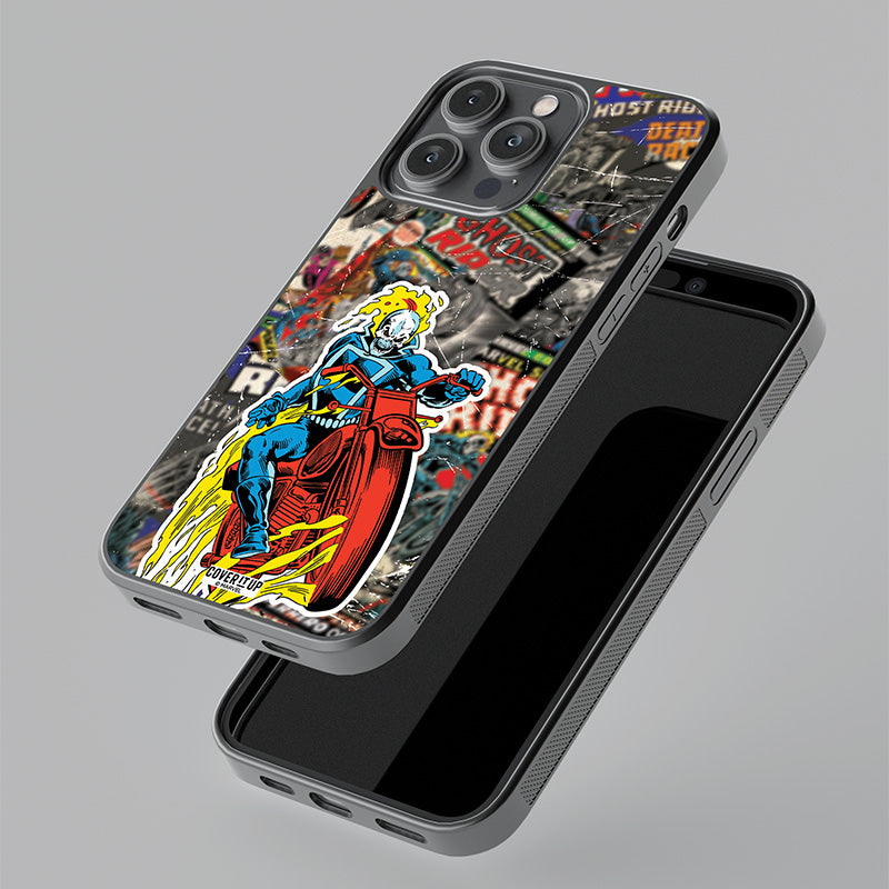 Official Marvel Vintage Ghost Rider Glass Case
