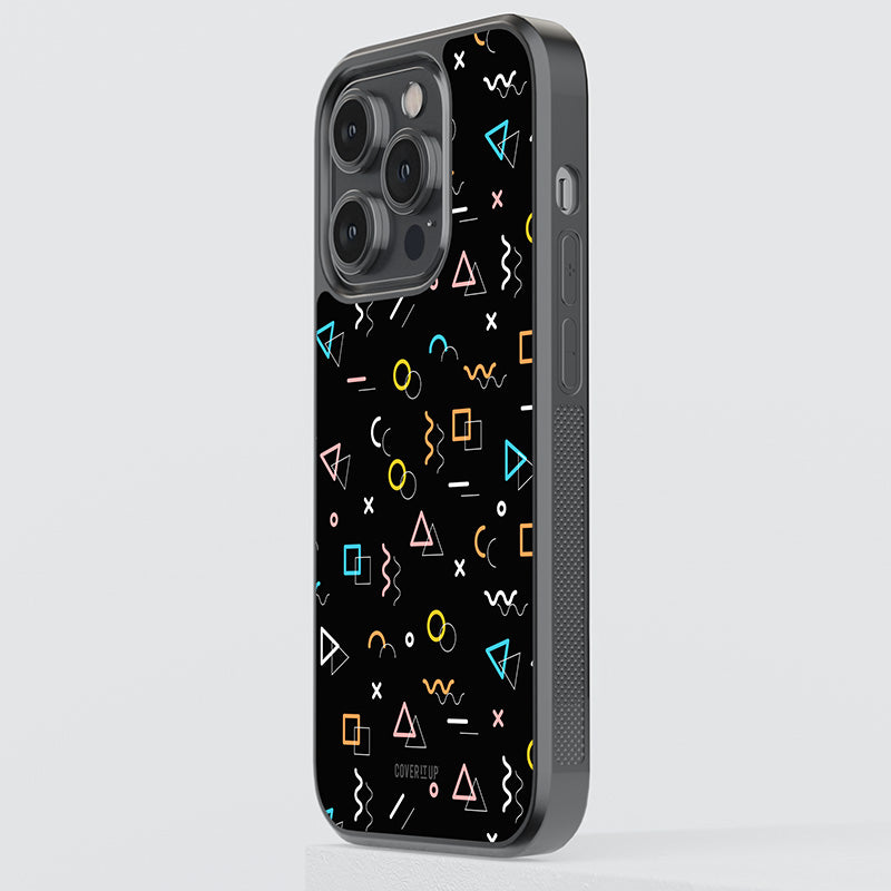 Abstract Shapes Memphis Glass Case