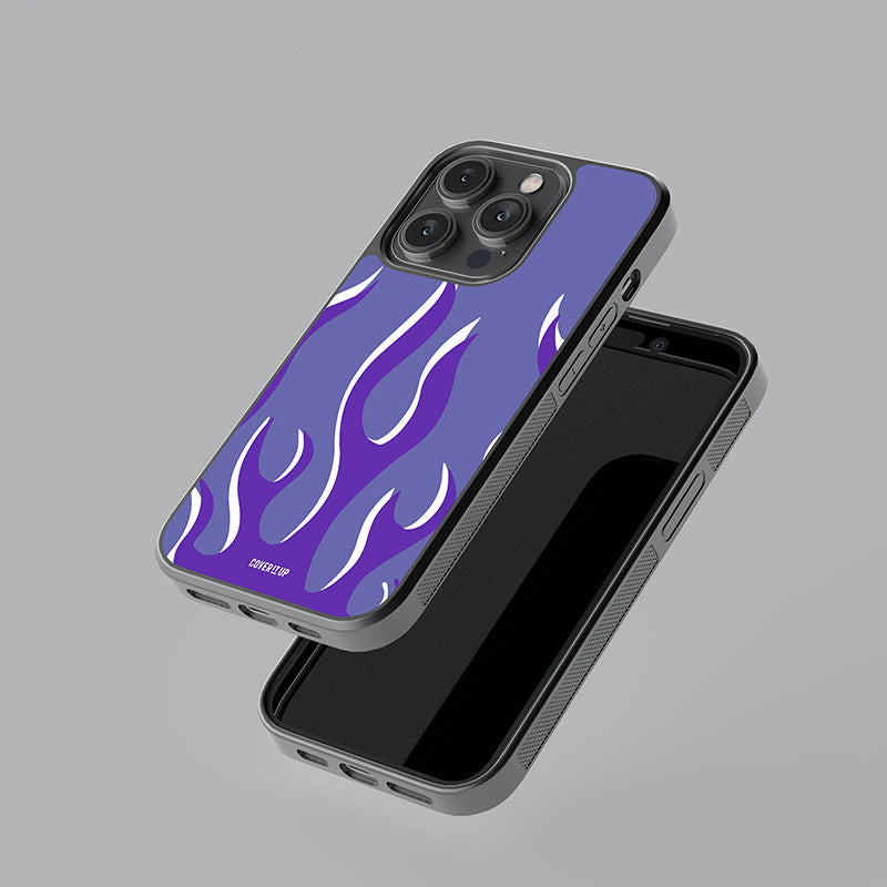 Very Peri Flames Glass Case