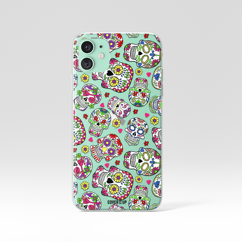 Trippy Skull Monster Clear Silicone Case
