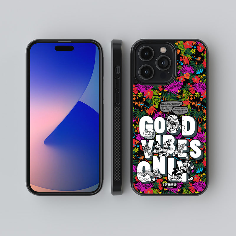 Official Disney Good Vibes Only Glass Case