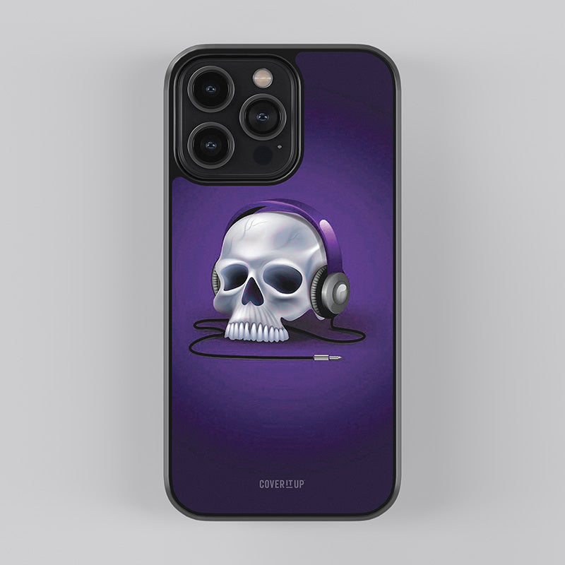 Musical Skull Glass Case