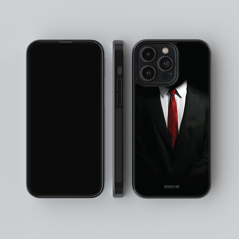 Mysterious Red Tie Glass Case