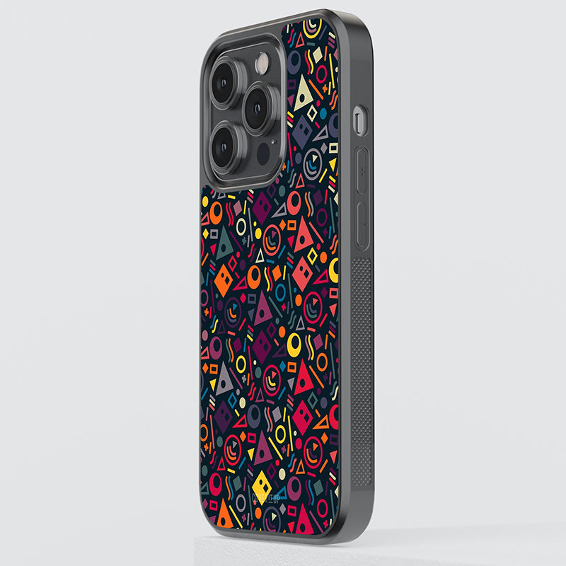 Abstract Figures Glass Case