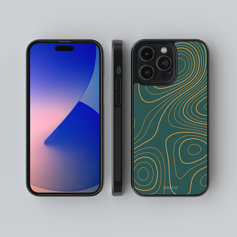 Green Topography Glass Case