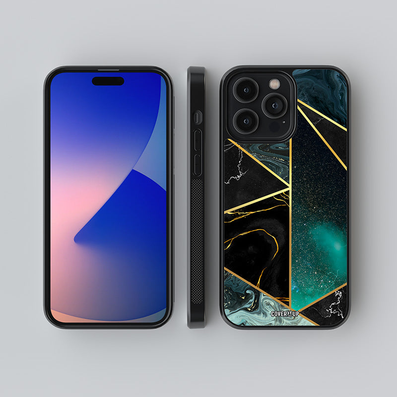 Green Marble Mosaic Glass Case