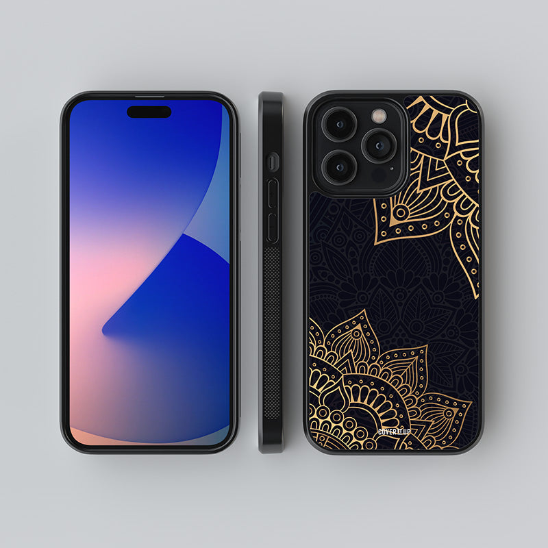 Gold Royal Mandala Glass Case