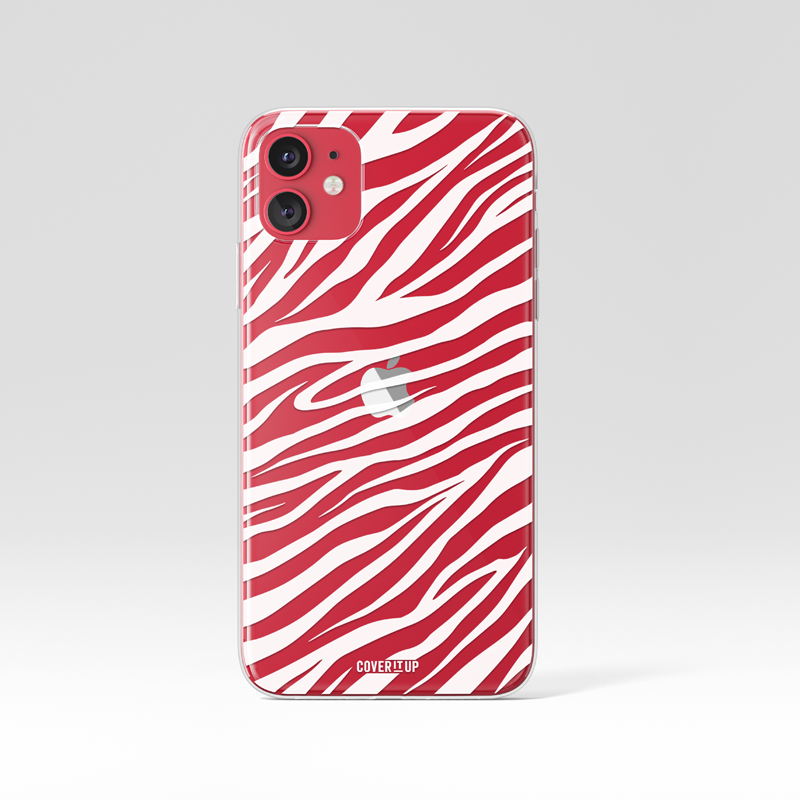 Zebra Black Stripes Clear Silicone Case