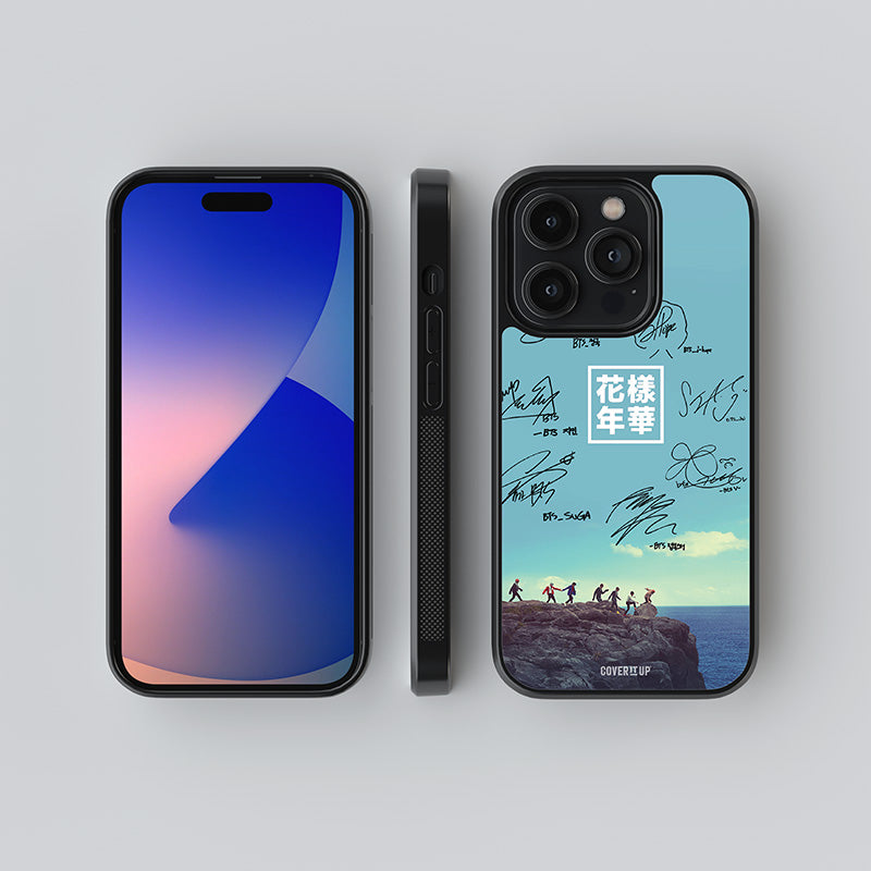 BTS Team Members Signature Glass Case