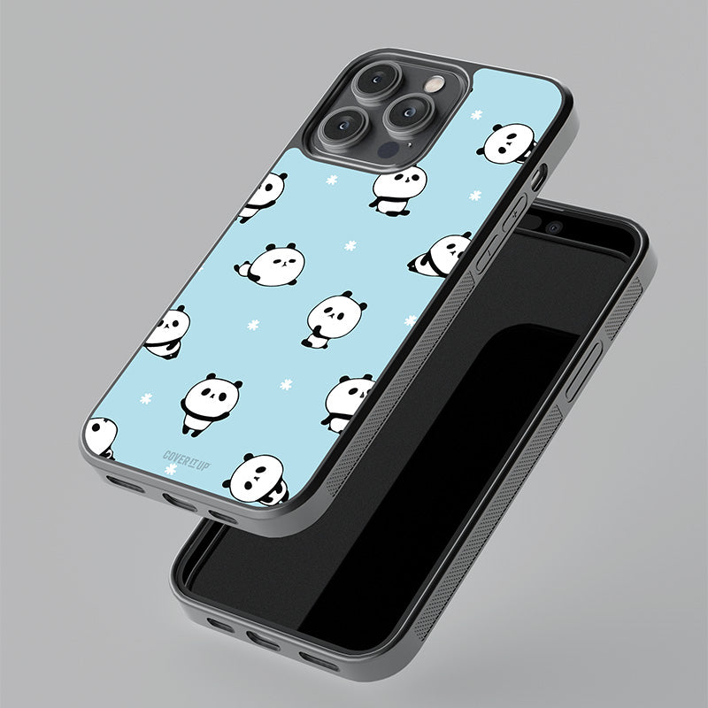 Panda Pattern Glass Case