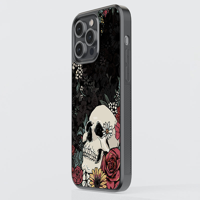 Pretty Skull Glass Case