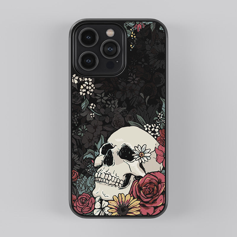 Pretty Skull Glass Case