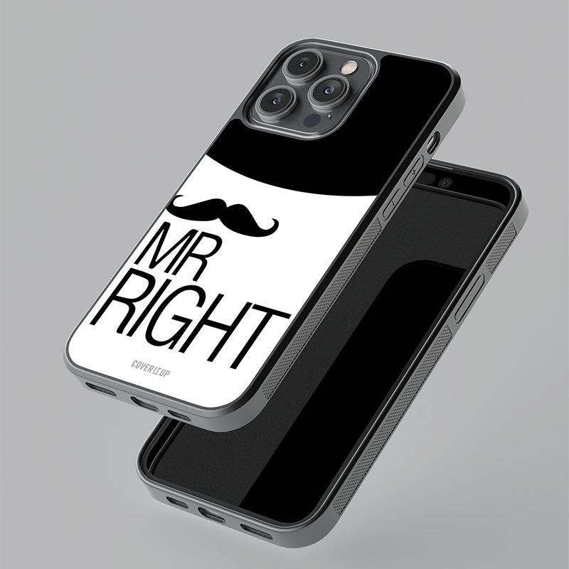Mr. Right Moustache Glass Case