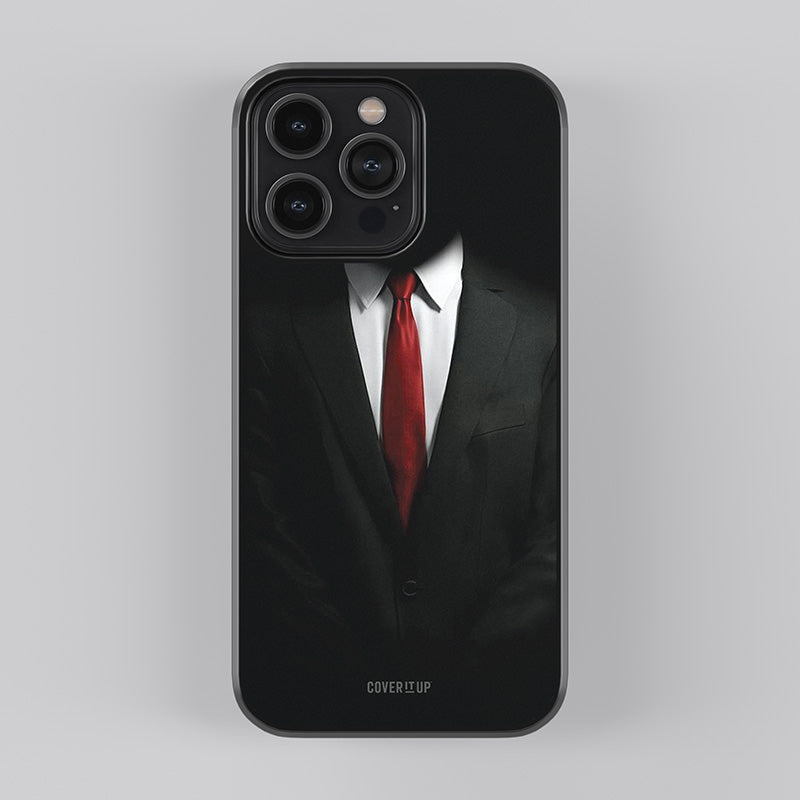 Mysterious Red Tie Glass Case