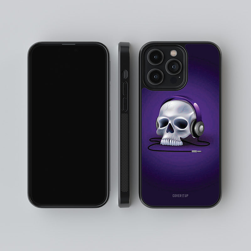Musical Skull Glass Case