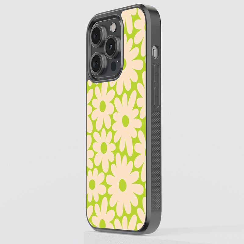 Official Green Flower Power Glass Case
