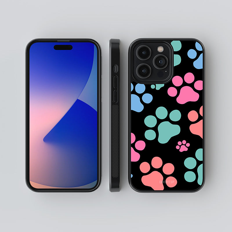 Puppy Paws Glass Case