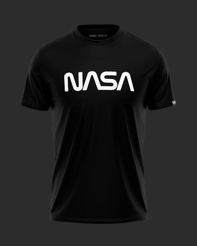 NASA Worm Logo Classic Black T-Shirt