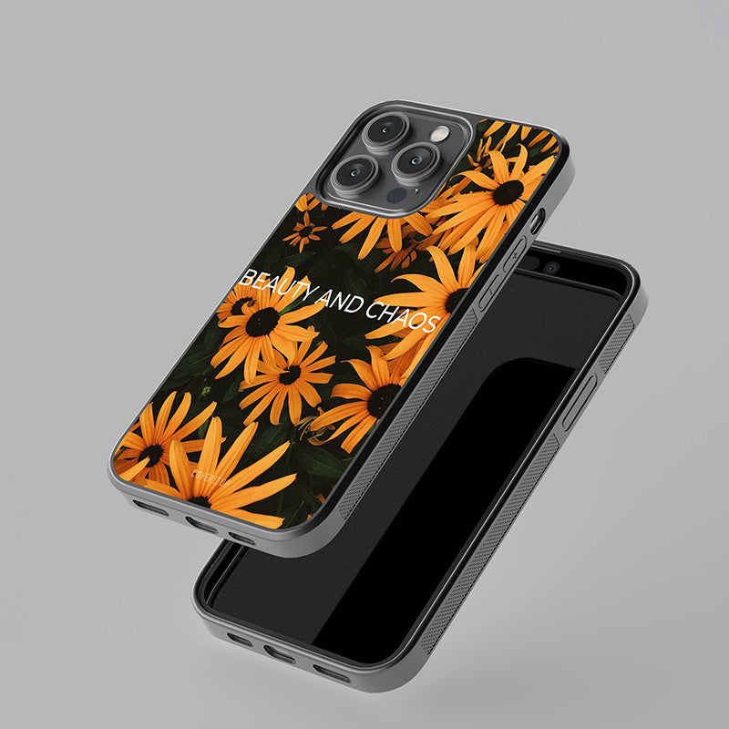 Retro Flowers Glass Case