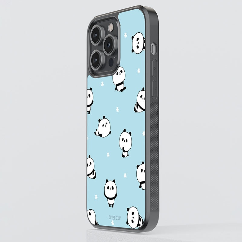 Panda Pattern Glass Case